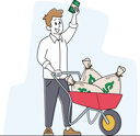 پیش‌نمایش فایل rich-man-with-wheelbarrow-full-of-dollar-sacks-4705325 از پک کسب‌وکار و امور مالی - نسخه 6