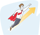پیش‌نمایش فایل superhero-businessman-super-employee-with-raising-arm-flying-up-in-sky-4705335 از پک کسب‌وکار و امور مالی - نسخه 6