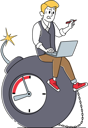 پیش‌نمایش فایل sweating-businessman-sitting-on-bomb-with-burning-fuse-and-ticking-clock-4705278 از پک کسب‌وکار و امور مالی - نسخه 6