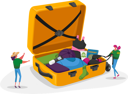 پیش‌نمایش فایل girls-take-out-traveling-clothes-or-accessories-from-suitcase-after-vacation-trip-4704857 از پک سرگرمی‌ها