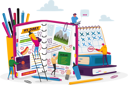 پیش‌نمایش فایل people-at-diary-writing-notes-and-filling-to-do-list-4704864 از پک سرگرمی‌ها