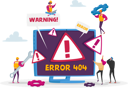 پیش‌نمایش فایل developer-solving-error-404-4705146 از پک تچنولوگیس