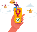 پیش‌نمایش فایل drone-food-delivery-app-4705091 از پک تچنولوگیس