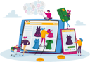 پیش‌نمایش فایل girl-buying-clothes-from-online-shop-4705107 از پک تچنولوگیس