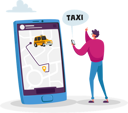 پیش‌نمایش فایل online-taxi-booking-4705120 از پک تچنولوگیس