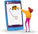 پیش‌نمایش فایل online-taxi-tracking-4705119 از پک تچنولوگیس