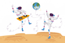 پیش‌نمایش فایل astronaut-dancing-on-moon-surface-4704972 از پک علم