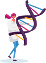 پیش‌نمایش فایل female-carry-human-dna-spiral-model-4704974 از پک علم