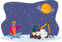 پیش‌نمایش فایل female-engineer-control-rover-moving-on-alien-planet-surface-4704969 از پک علم