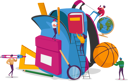پیش‌نمایش فایل male-and-female-put-in-backpack-educational-tools-4704312 از پک آموزش و پرورش