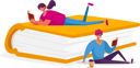 پیش‌نمایش فایل people-enthusiastically-reading-sitting-and-lying-on-book-4704309 از پک آموزش و پرورش