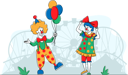 پیش‌نمایش فایل big-top-smiling-joker-male-and-female-with-balloons-4705538 از پک سرگرمی‌ها - نسخه 2