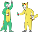 پیش‌نمایش فایل friends-wearing-funny-costume-and-having-fun-together-4705542 از پک سرگرمی‌ها - نسخه 2