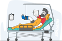 پیش‌نمایش فایل bandaged-male-lying-on-bed-with-bounded-broken-leg-4705504 از پک مراقبت بهداشتی و پزشکی