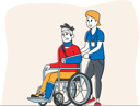 پیش‌نمایش فایل disabled-male-with-broken-hand-and-leg-riding-wheelchair-with-nurse-assistance-4705506 از پک مراقبت بهداشتی و پزشکی