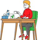 پیش‌نمایش فایل female-sitting-at-disinfected-cafe-table-drinking-coffee-4705477 از پک مراقبت بهداشتی و پزشکی