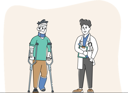 پیش‌نمایش فایل injured-man-with-physical-injures-speak-to-doctor-4705508 از پک مراقبت بهداشتی و پزشکی