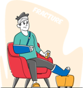 پیش‌نمایش فایل injured-patient-man-with-bounded-leg-4705505 از پک مراقبت بهداشتی و پزشکی