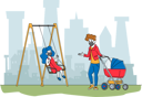 پیش‌نمایش فایل mother-with-kids-in-face-masks-live-in-polluted-city-walking-on-street-4705478 از پک مراقبت بهداشتی و پزشکی