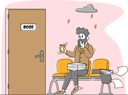 پیش‌نمایش فایل office-manager-sitting-front-of-door-to-boss-cabinet-sweating-and-feeling-fear-4705519 از پک مراقبت بهداشتی و پزشکی