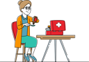 پیش‌نمایش فایل senior-female-sitting-at-home-with-drugs-with-medicine-box-on-table-4705499 از پک مراقبت بهداشتی و پزشکی