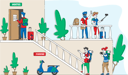 پیش‌نمایش فایل diverse-young-people-check-in-hostel-4705732 از پک سفر ۲