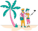 پیش‌نمایش فایل loving-couple-making-selfie-on-smartphone-at-tropical-resort-4705737 از پک سفر ۲