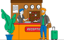 پیش‌نمایش فایل receptionist-stand-at-lobby-desk-give-room-key-to-businessman-guest-in-hotel-reception-4705731 از پک سفر ۲