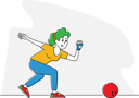 پیش‌نمایش فایل female-playing-bowling-4705677 از پک ورزش ۲