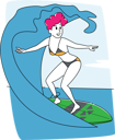 پیش‌نمایش فایل female-surfing-in-sea-wave-4705694 از پک ورزش ۲