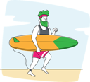 پیش‌نمایش فایل male-running-to-ocean-with-surf-board-4705696 از پک ورزش ۲