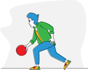پیش‌نمایش فایل man-player-throw-ball-on-lane-4705680 از پک ورزش ۲