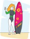 پیش‌نمایش فایل young-girl-with-surf-board-in-hands-stand-on-sandy-beach-show-victory-gesture-4705695 از پک ورزش ۲