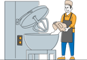 پیش‌نمایش فایل worker-prepare-fresh-bread-pouring-flour-to-container-for-mixing-dough-in-bakehouse-factory-4705440 از پک غذا و نوشیدنی - نسخه 2
