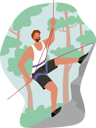 پیش‌نمایش فایل extreme-sportsman-climb-mountain-with-rope-4981292 از پک ورزشی