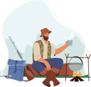 پیش‌نمایش فایل hunter-relaxing-in-camp-4981310 از پک ورزشی