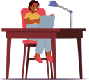 پیش‌نمایش فایل boy-sitting-at-desk-with-laptop-4981039 از پک کودکان