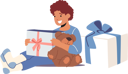 پیش‌نمایش فایل boy-with-gift-and-bear-in-hands-4981140 از پک کودکان
