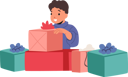 پیش‌نمایش فایل excited-little-boy-opening-big-wrapped-gift-boxes-4981141 از پک کودکان