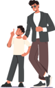پیش‌نمایش فایل fashioned-young-father-with-child-4981126 از پک کودکان