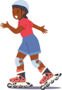 پیش‌نمایش فایل girl-riding-roller-skated-4981150 از پک کودکان