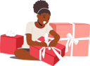 پیش‌نمایش فایل happy-girl-unpacking-birthday-gift-boxes-4981138 از پک کودکان