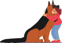 پیش‌نمایش فایل kid-girl-hug-with-pet-4981101 از پک کودکان