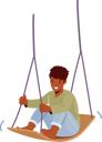 پیش‌نمایش فایل kid-sitting-on-swing-4981092 از پک کودکان