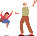 پیش‌نمایش فایل kid-visit-grandfather-4981130 از پک کودکان