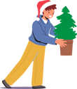 پیش‌نمایش فایل little-boy-carry-potted-fir-tree-4981034 از پک کودکان