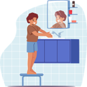 پیش‌نمایش فایل little-boy-washing-hands-in-sink-4981083 از پک کودکان