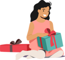 پیش‌نمایش فایل little-girl-opening-gift-box-4981139 از پک کودکان