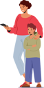 پیش‌نمایش فایل mom-with-smartphone-putting-hand-on-child-shoulder-4981134 از پک کودکان