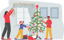پیش‌نمایش فایل family-decorating-christmas-tree-and-house-4980996 از پک تعطیلات و مهمانی‌ها